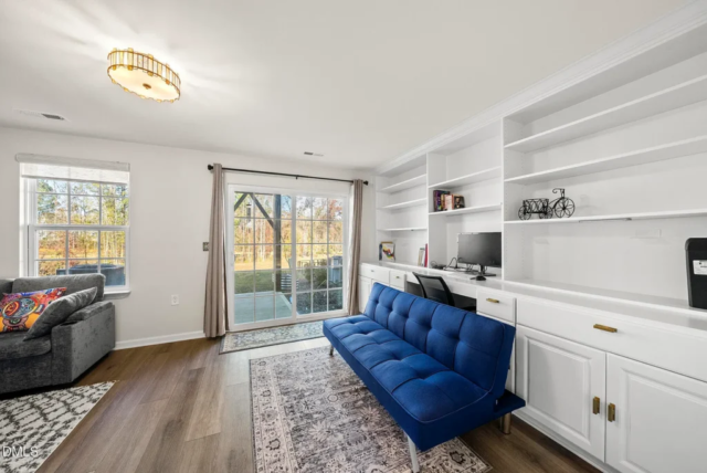 Spacious living area in modern 2023 Raleigh townhome