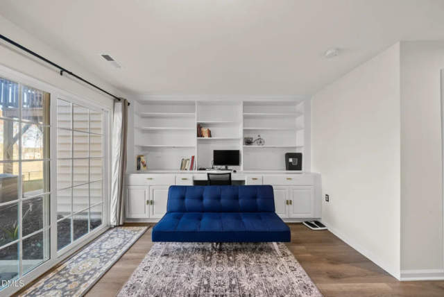 Spacious living area in modern 2023 Raleigh townhome